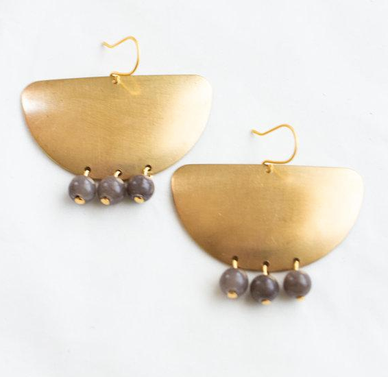 Statement Brass Earrings