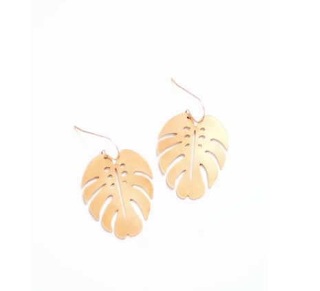 Monstera Leaf Earrings