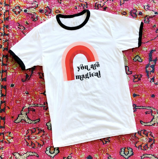 You Are Magical Rainbow Ringer Tee