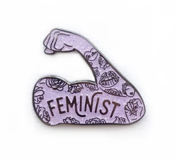 Feminist Glitter Enamel Pin