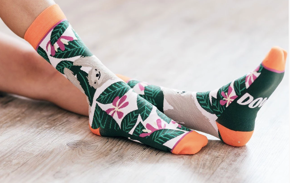 Slow Down Sloth Crew Socks