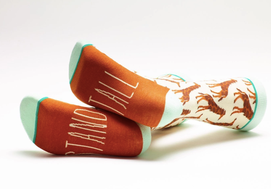 Stand Tall Giraffe Crew Socks