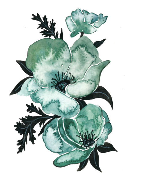 Blue Poppies II 5x7 Art Print