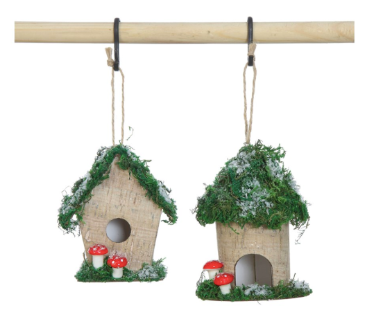 Paper Bird House Ornament
