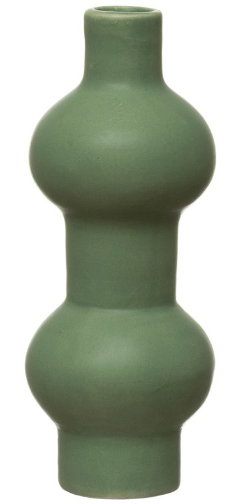 Stoneware Vase in Aqua