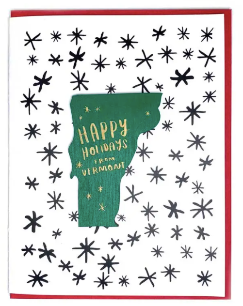 Happy Holidays from Vermont Magnet with Card