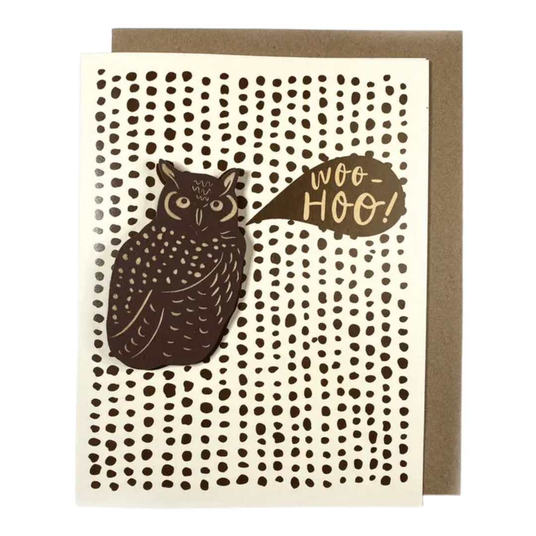 Woo Hoo Card w/ Owl Magnet