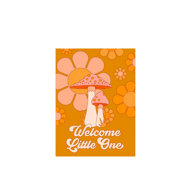 Welcome Little One Mushrooms Card