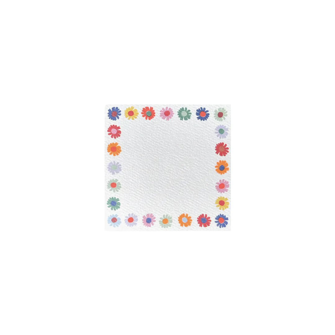 48 pack / Rainbow Daisies Small Square Notes