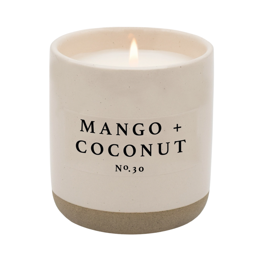 Mango + Coconut Soy Candle | Stoneware Candle Jar