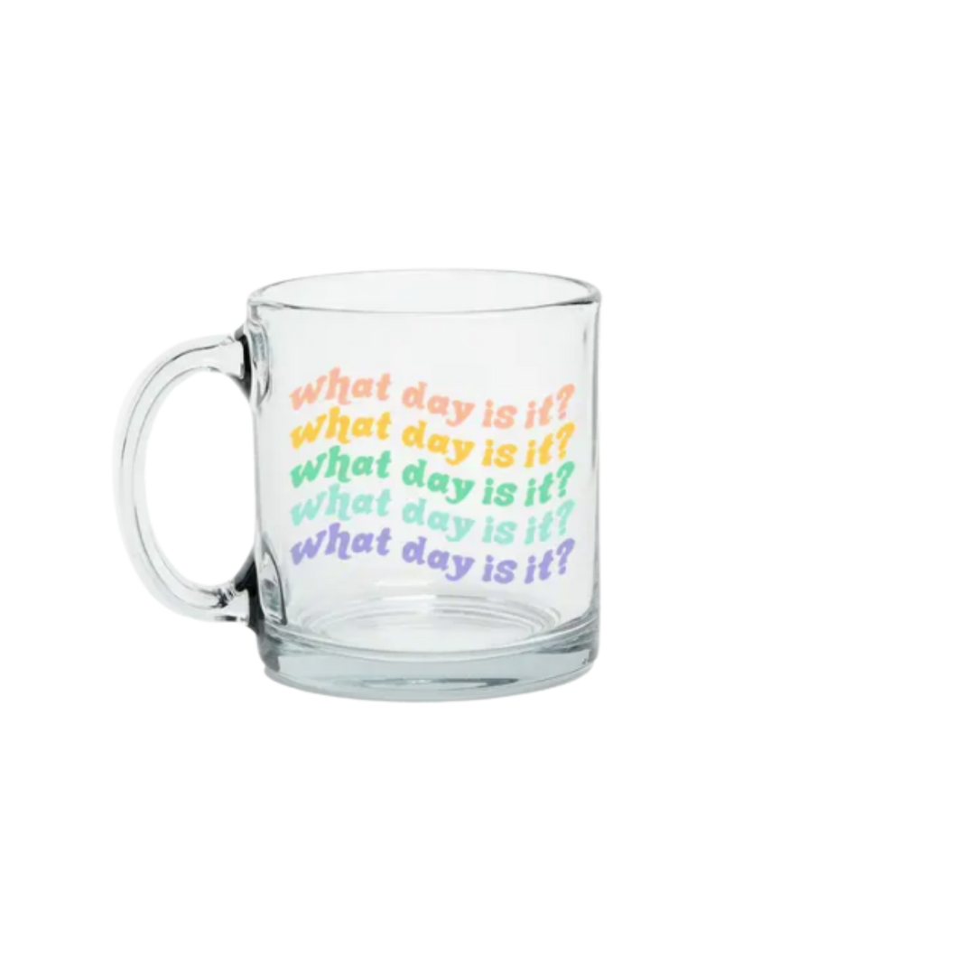 What Day is it? Glass Mug