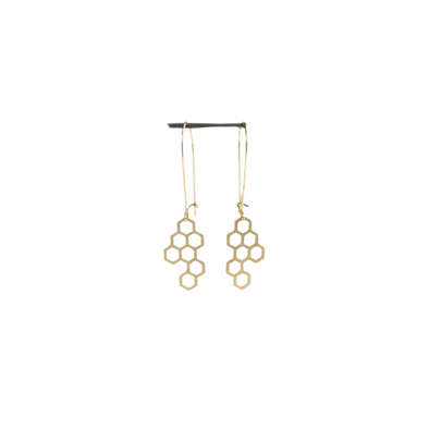 Honeycomb Earrings - Small Gold