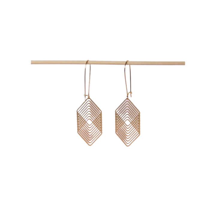 Overlapping Square Earrings