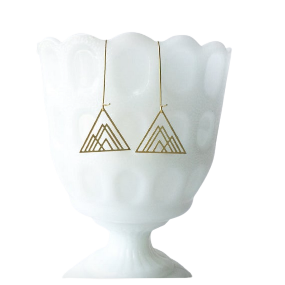 Overlapping Triangle Earrings