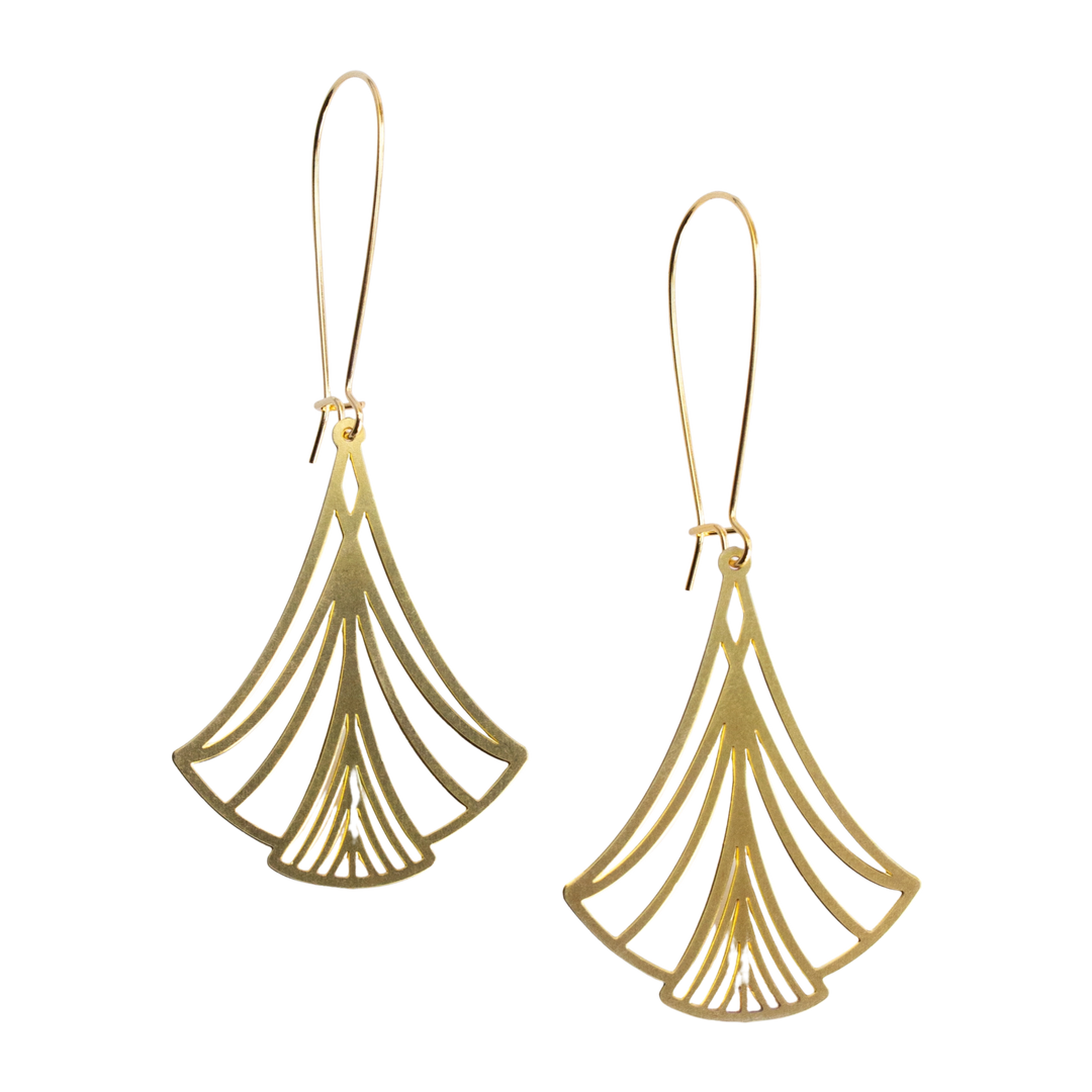 Art Nouveau Triangles Earrings