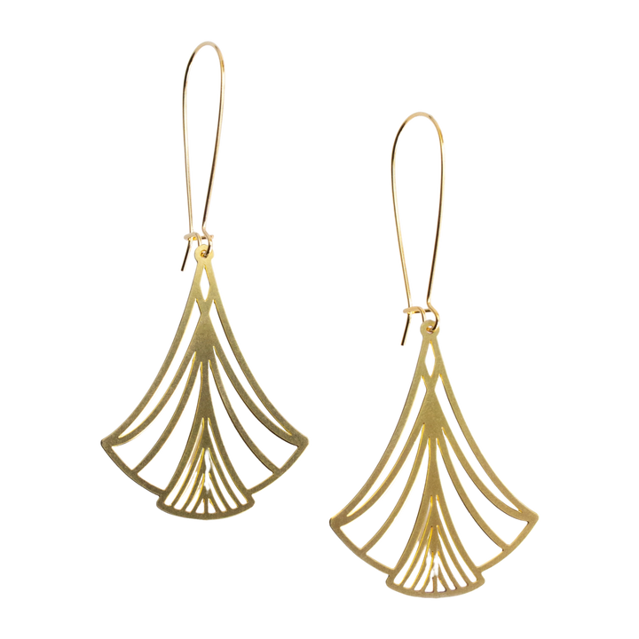 Art Nouveau Triangles Earrings