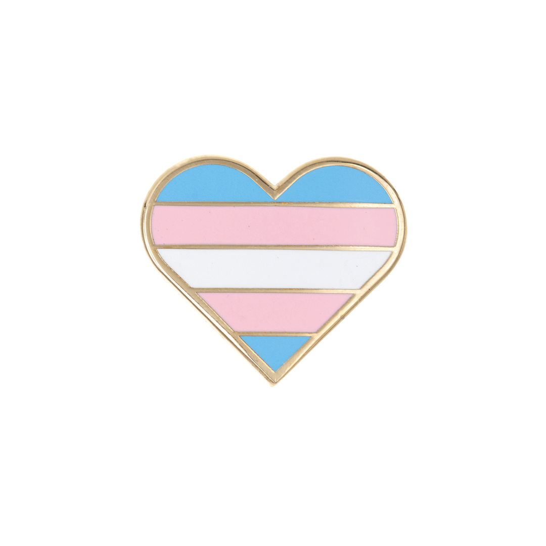 Trans Pride Heart Enamel Pin