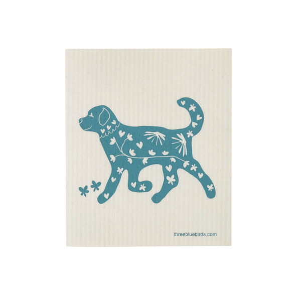 Playful Pup Swedish Dishcloth