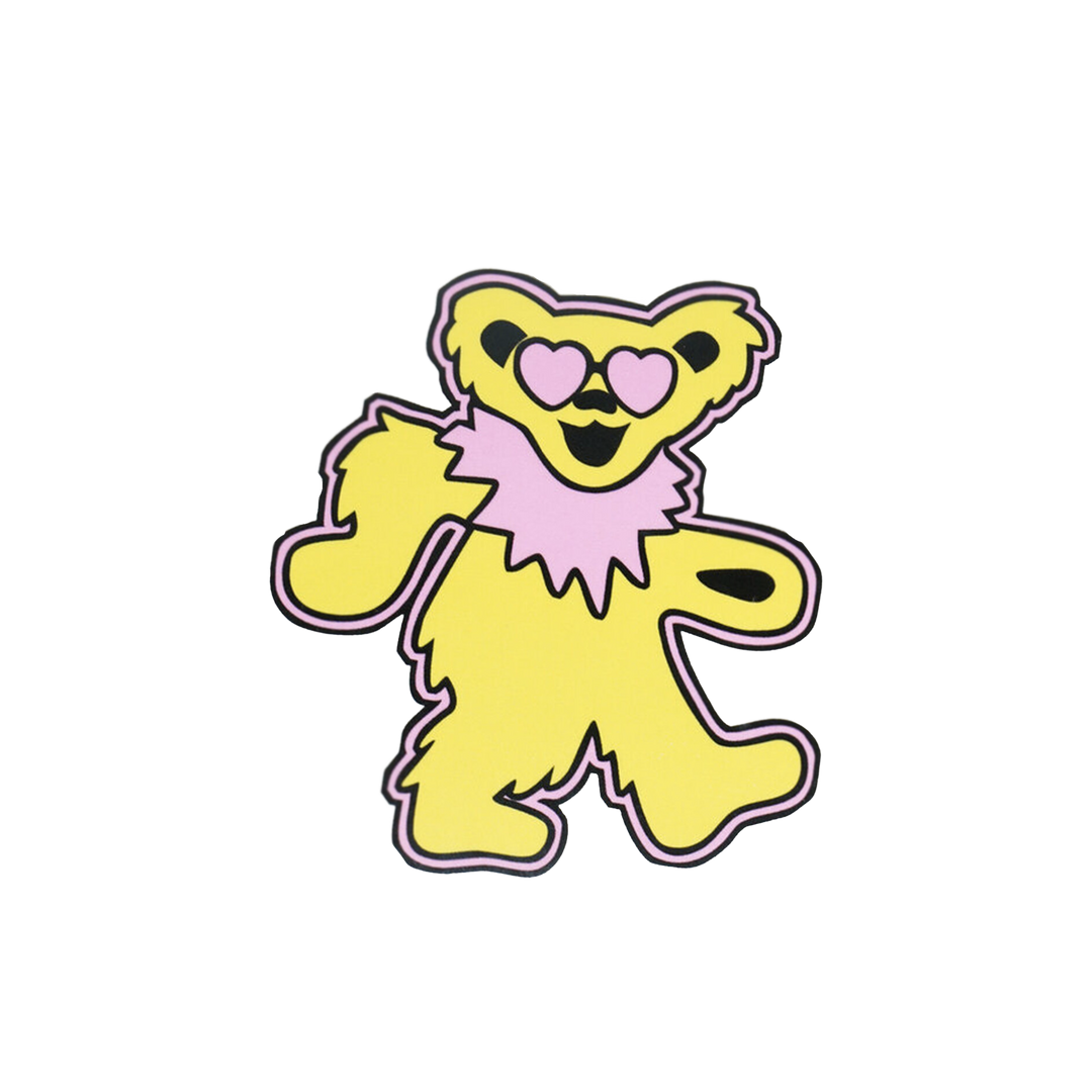 Trixy Starr X Grateful Dead Yellow Dancing Bear Sticker