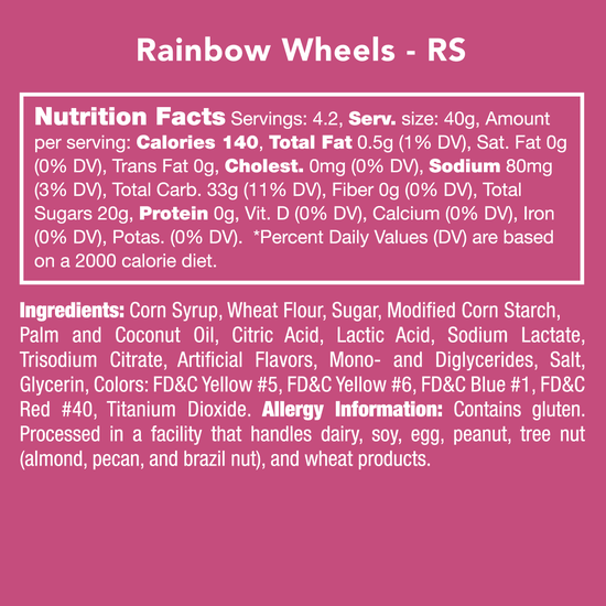 Rainbow Wheels Candy