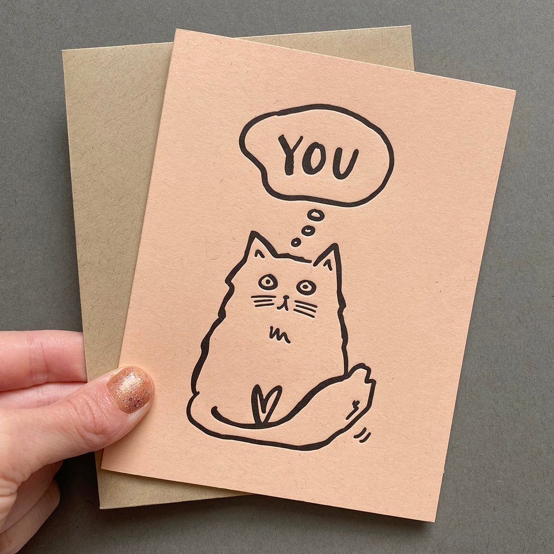 Thinking of You Cat Card