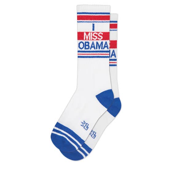 I Miss Obama Ribbed Gym Socks