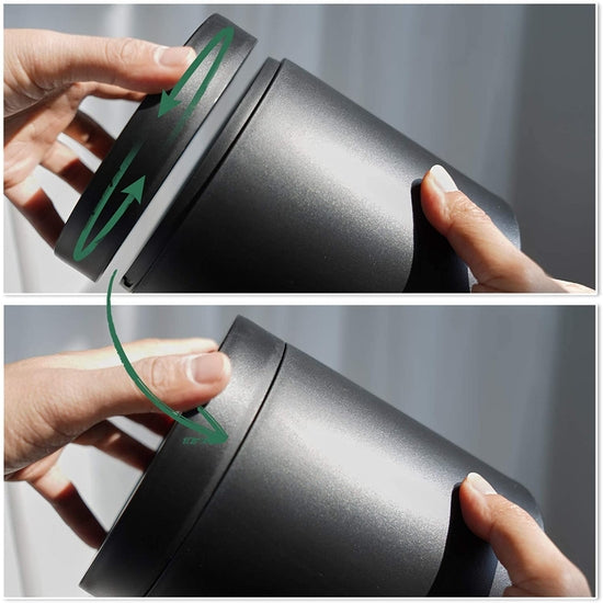 Black Plastic Pot with Saucer