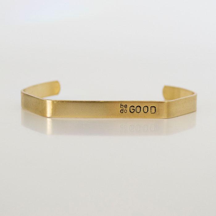 Be Good/Do Good Brass Hex Cuff