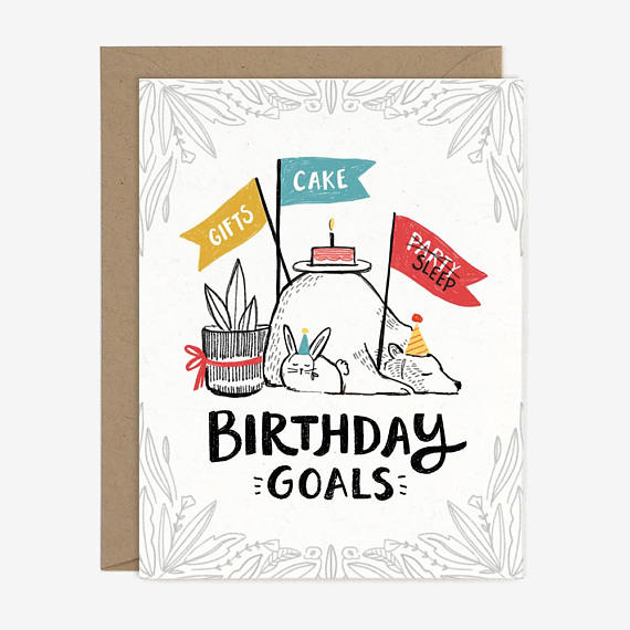 Birthday Goals - Card