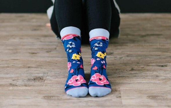Bloom Where You Are Planted Crew Socks