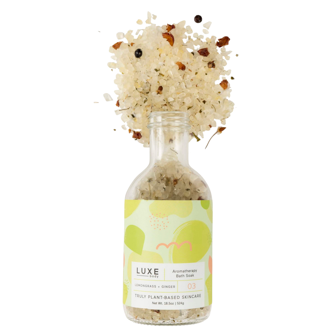 Luxe Lemongrass + Ginger Aromatherapy Bath Salt Soak