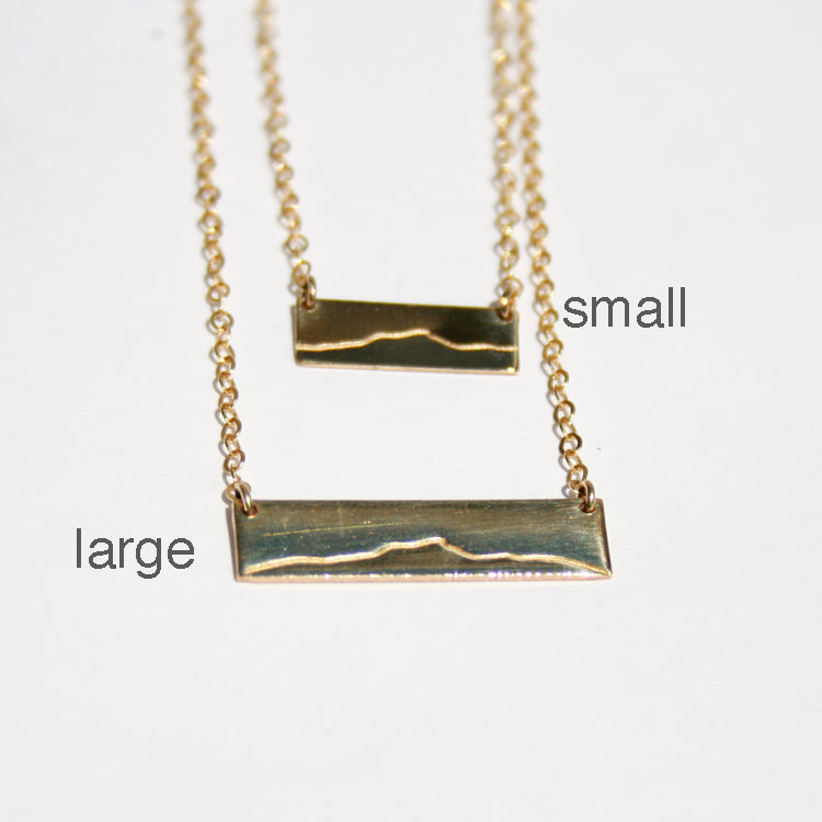 Camel's Hump Bar Necklace - Sterling Silver