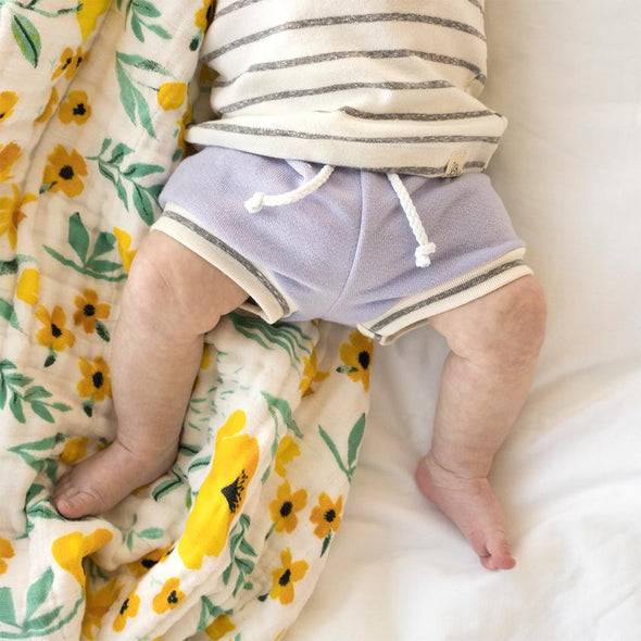 Lavender and Coastal Stripe Beach Shorties