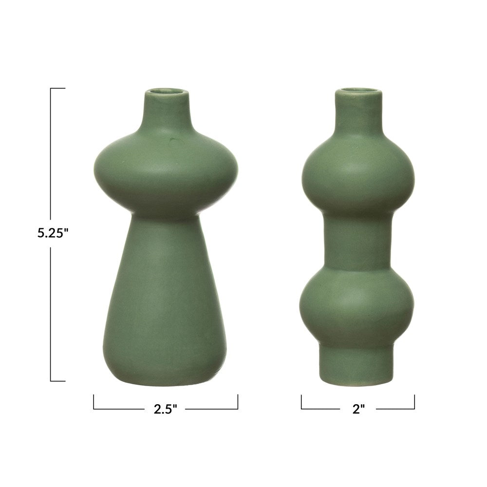 Stoneware Vase in Aqua