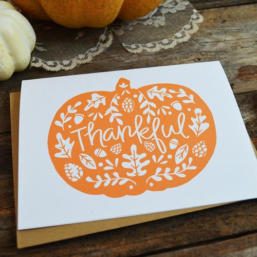 Thankful Pumpkin Greeting Card
