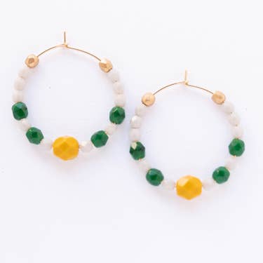 Mixed Bead Hoops