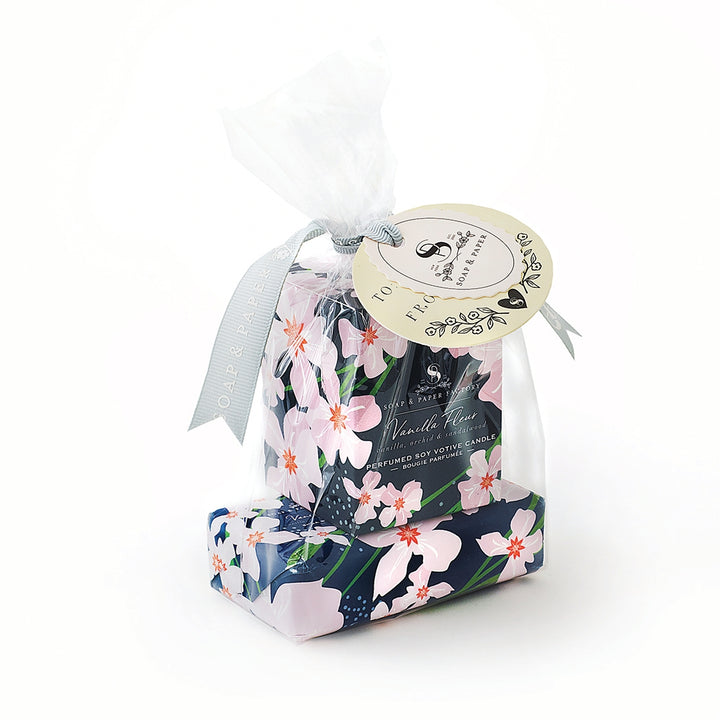 Vanilla Fleur Votive & Soap Gift Set