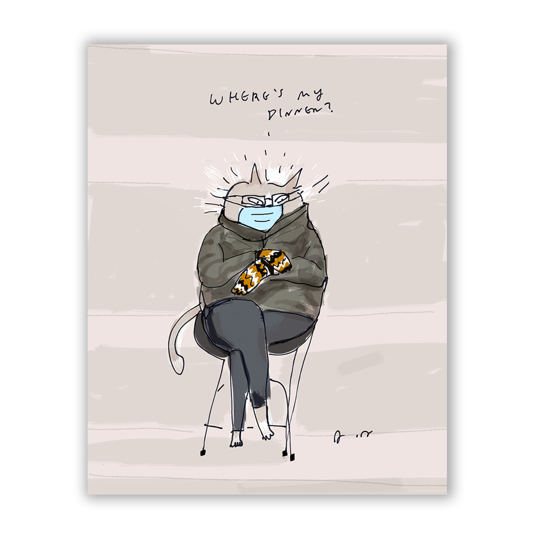 Purnie Sanders Cat Card