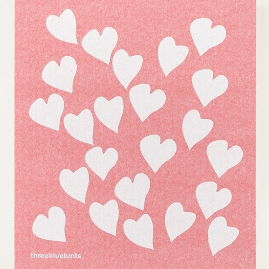Love Ya /Hearts Swedish Dishcloth