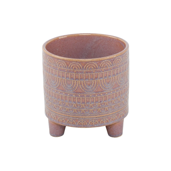 6" Aqueduct Footed Ceramic Planter