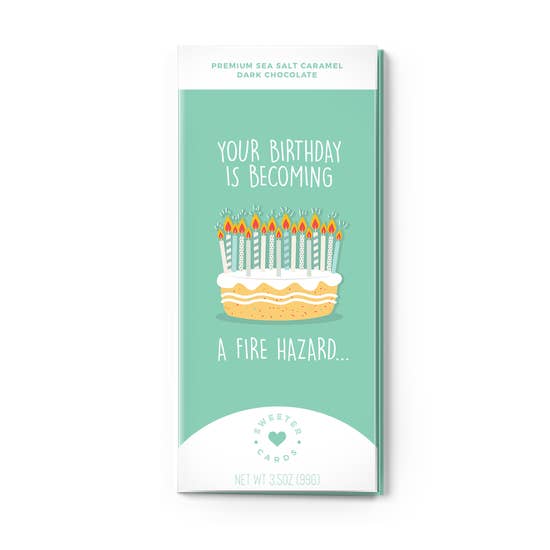 Fire Hazard Happy Birthday Chocolate Card