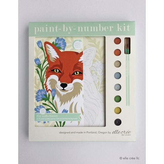 Fox With Chicory Paint-By-Number Kit