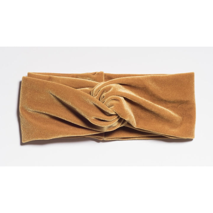Velvet Gold Turban Headband