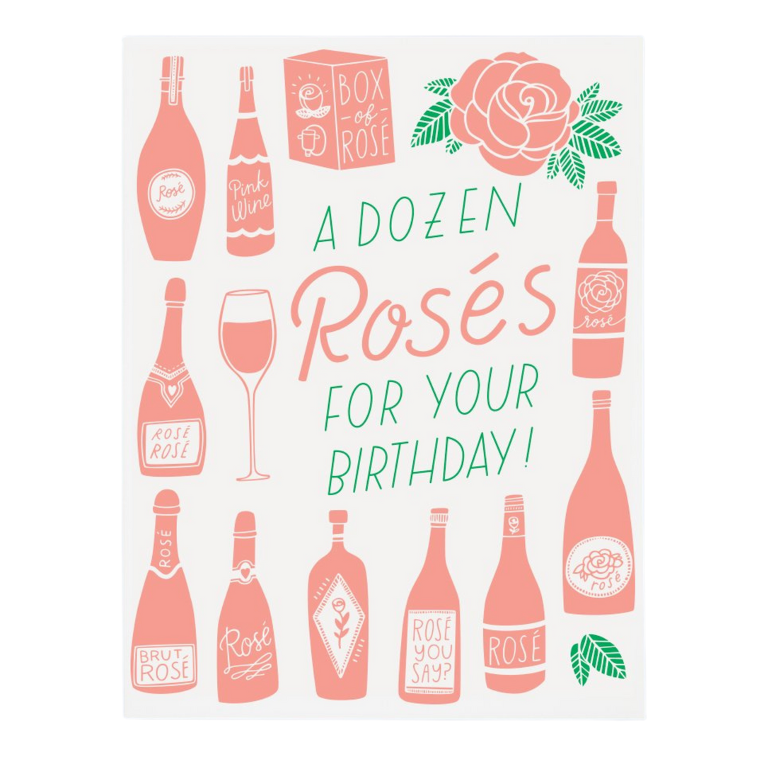 Dozen Rosés Birthday Card