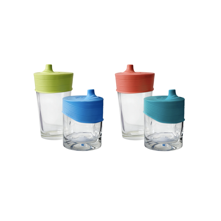 Stretchy Silicone Lids with Sippy Spout 2pk