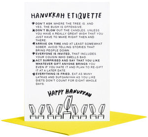 Hanukkah Etiquette Greeting Card