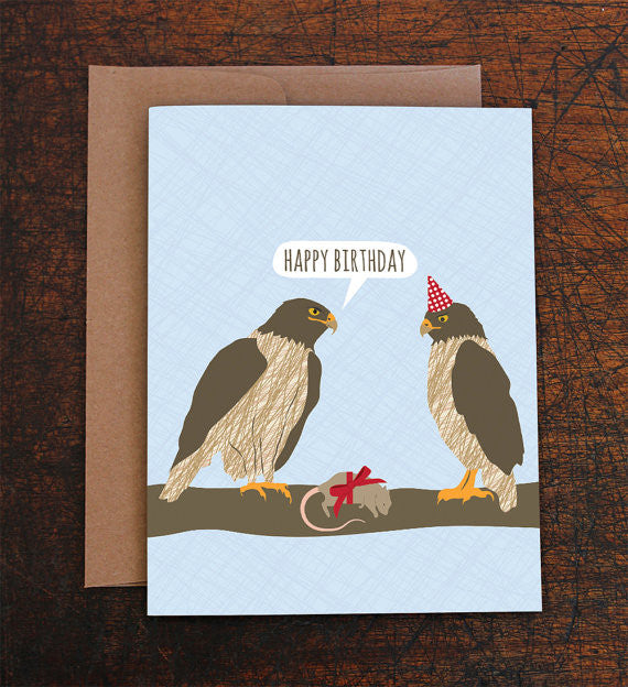 Hawks Birthday Card