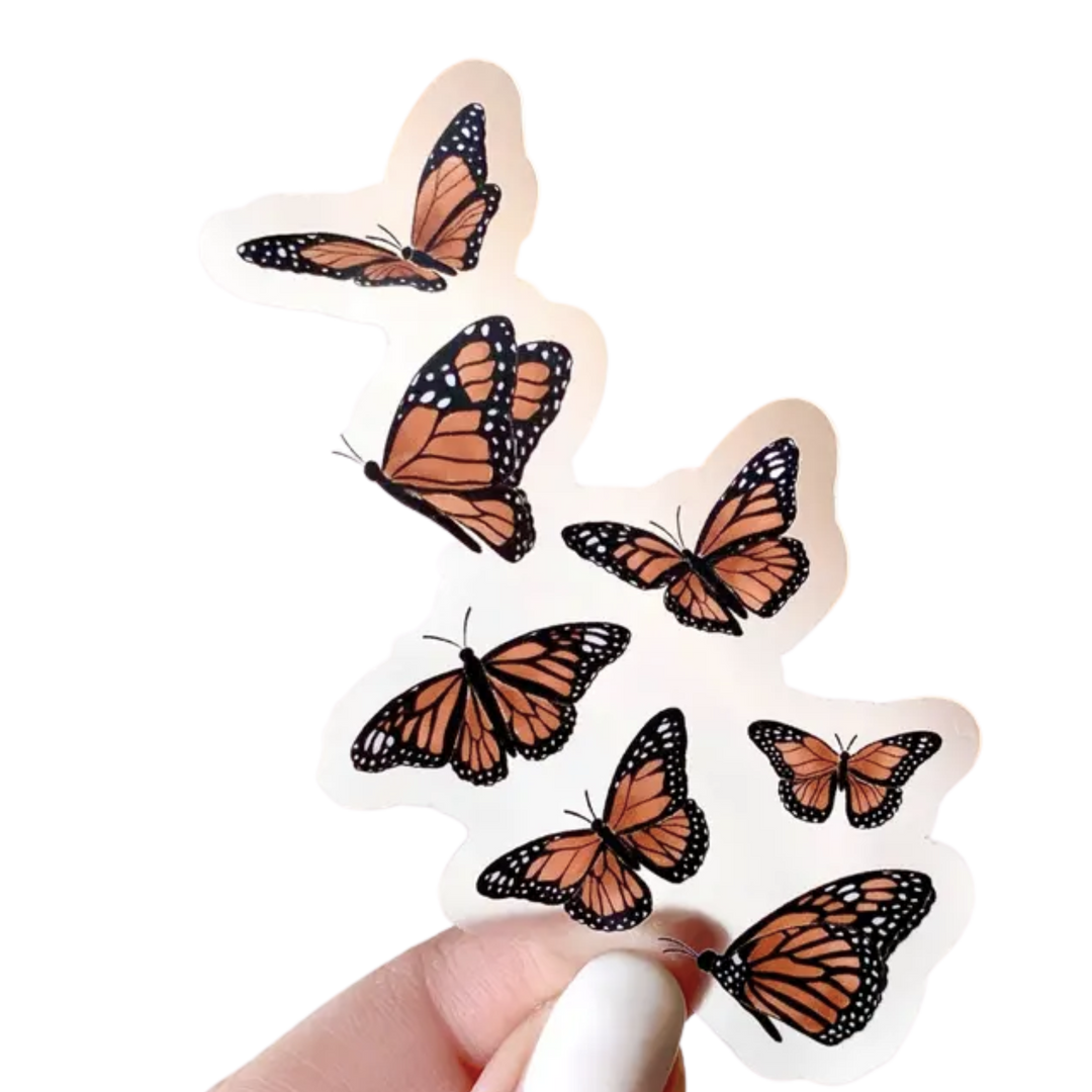 Flying Butterflies Clear Sticker