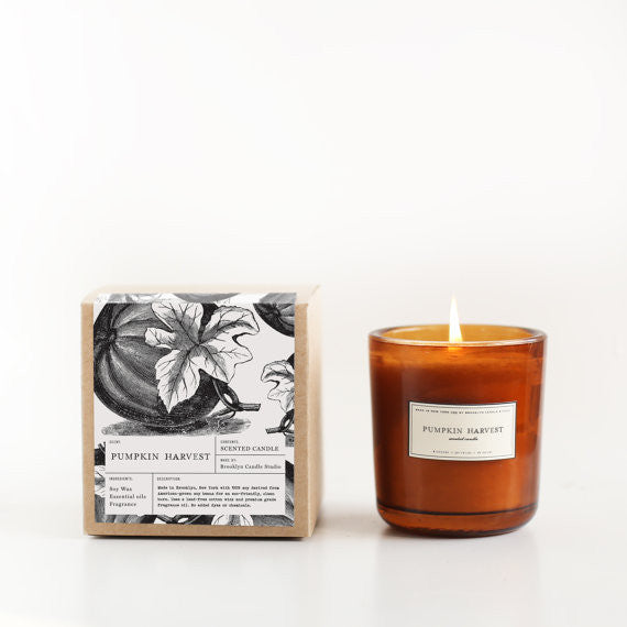 Pumpkin Harvest Glass Soy Candle