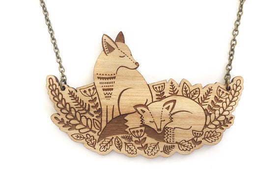 Foxes in the Forest Necklace